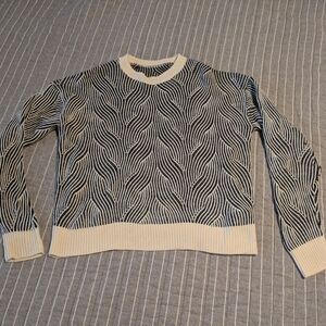 Stylish Black and White Men's Sweater